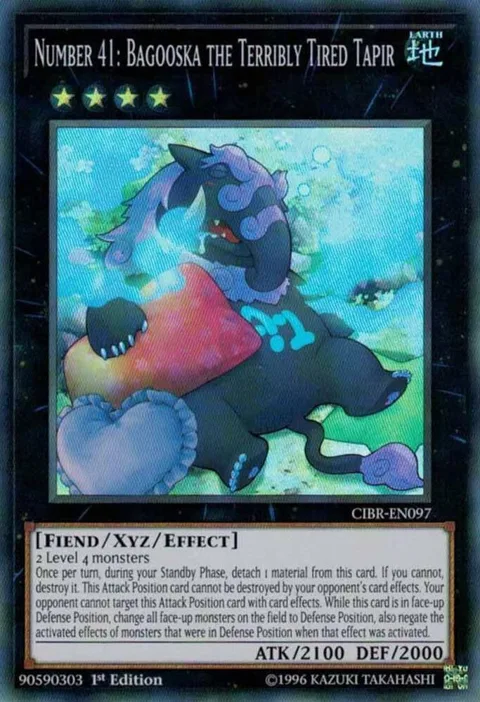 Number 41: Bagooska the Terribly Tired Tapir CIBR-EN097 Unlimited Yu-Gi-Oh card from Circuit Break