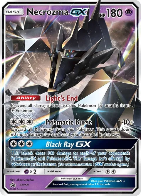 Necrozma GX #SM58 Holofoil Pokémon card from SM Promos