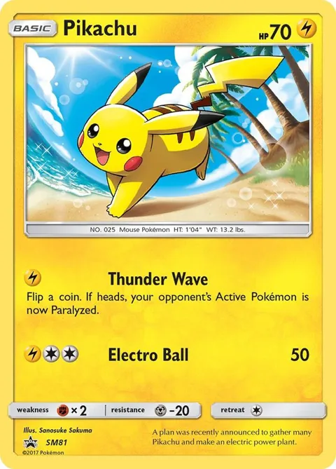Pikachu #SM81 Holofoil Pokémon card from SM Promos