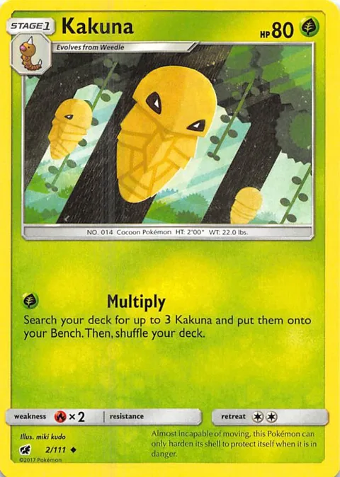 Kakuna #2/111 Pokémon card from SM - Crimson Invasion