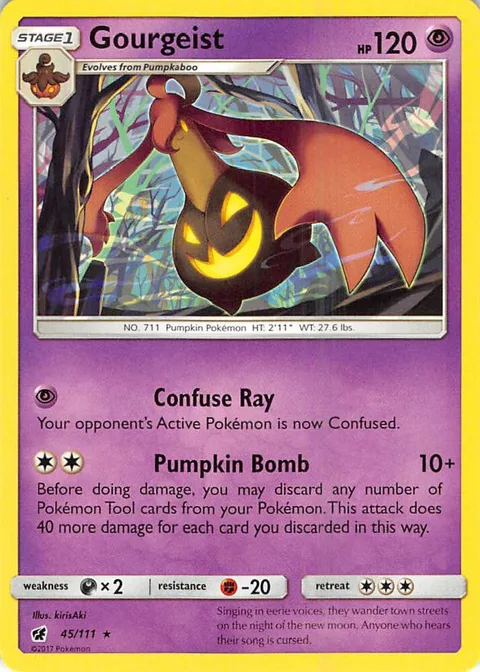 Gourgeist #45/111 Pokémon card from SM - Crimson Invasion