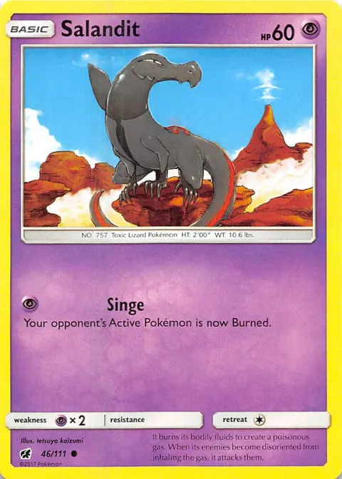 Salandit #46/111 Pokémon card from SM - Crimson Invasion