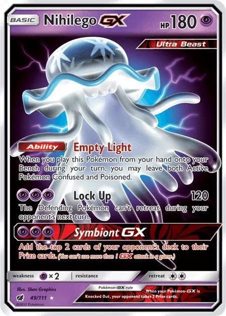 Nihilego GX #49/111 Holofoil Pokémon card from SM - Crimson Invasion
