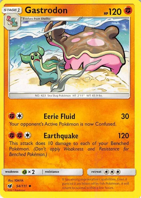 Gastrodon #54/111 Pokémon card from SM - Crimson Invasion