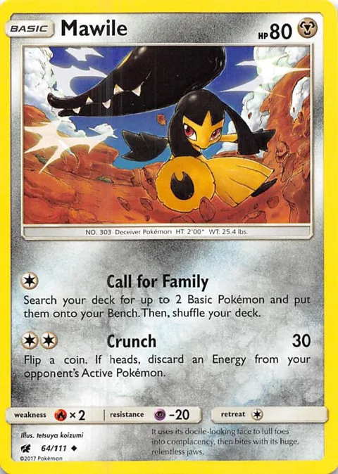 Mawile #64/111 Pokémon card from SM - Crimson Invasion