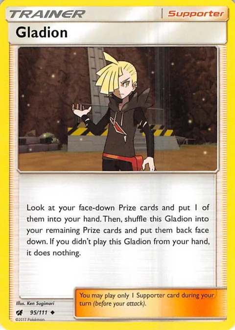 Gladion #95/111 Pokémon card from SM - Crimson Invasion