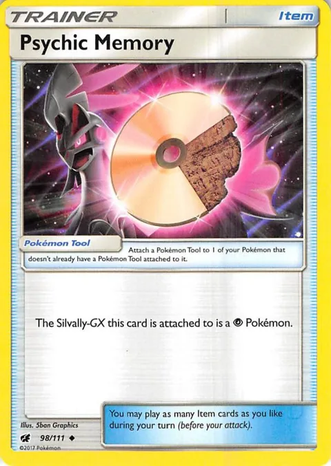 Psychic Memory #98/111 Pokémon card from SM - Crimson Invasion
