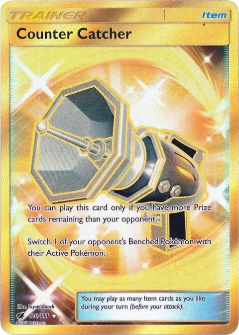 Counter Catcher Secret Rare #120/111 Holofoil Pokémon card from SM - Crimson Invasion