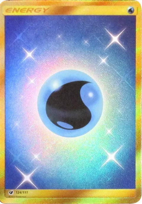 Water Energy Secret Rare #124/111 Holofoil Pokémon card from SM - Crimson Invasion