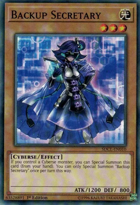 Backup Secretary SDCL-EN010 Yu-Gi-Oh card from Structure Deck: Cyberse Link