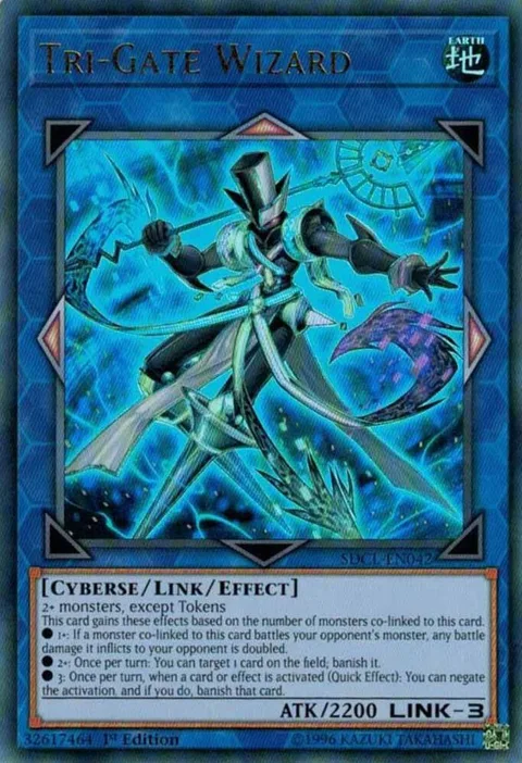 Tri-Gate Wizard SDCL-EN042 Yu-Gi-Oh card from Structure Deck: Cyberse Link