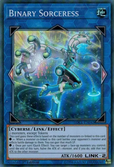 Binary Sorceress SDCL-EN043 Yu-Gi-Oh card from Structure Deck: Cyberse Link