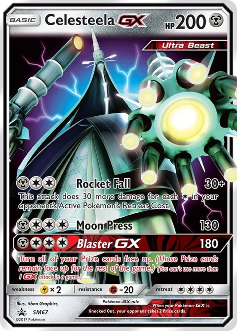 Celesteela GX #SM67 Holofoil Pokémon card from SM Promos