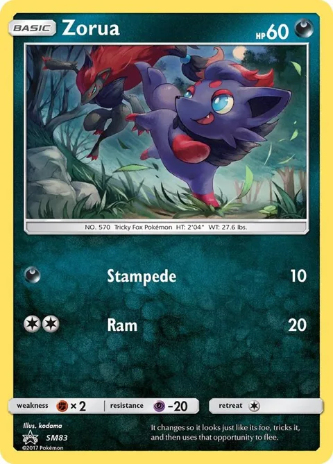 Zorua #SM83 Holofoil Pokémon card from SM Promos