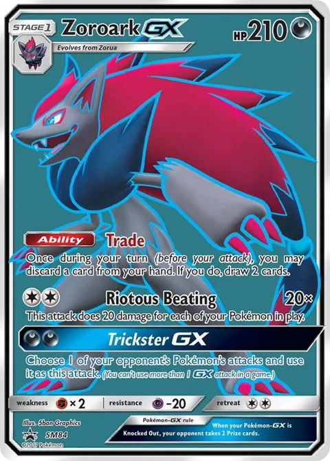 Zoroark GX #SM84 Holofoil Pokémon card from SM Promos