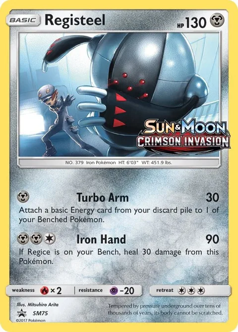 Registeel - SM75 Prerelease #SM75 Holofoil Pokémon card from SM Promos
