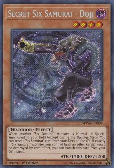 Secret Six Samurai - Doji SPWA-EN004 Yu-Gi-Oh card from Spirit Warriors