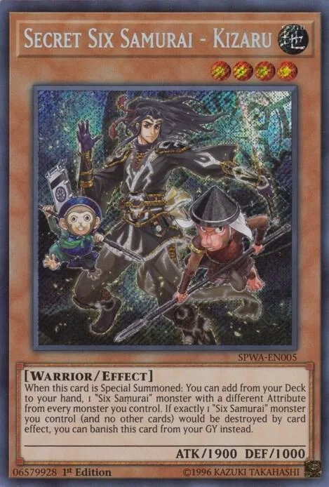 Secret Six Samurai - Kizaru SPWA-EN005 Yu-Gi-Oh card from Spirit Warriors