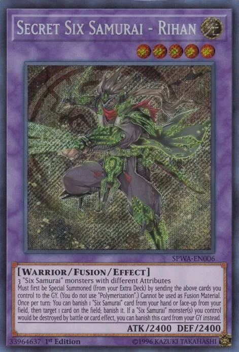 Secret Six Samurai - Rihan SPWA-EN006 Yu-Gi-Oh card from Spirit Warriors