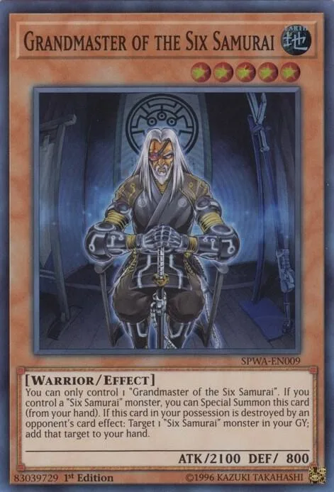 Grandmaster of the Six Samurai SPWA-EN009 Yu-Gi-Oh card from Spirit Warriors