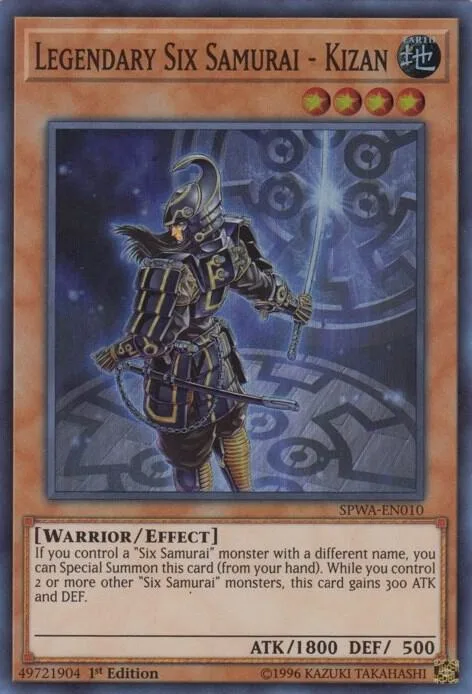 Legendary Six Samurai - Kizan SPWA-EN010 Yu-Gi-Oh card from Spirit Warriors