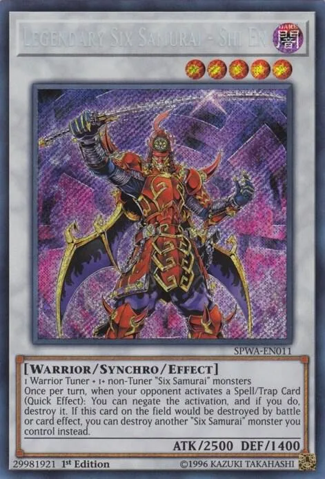 Legendary Six Samurai - Shi En SPWA-EN011 Yu-Gi-Oh card from Spirit Warriors
