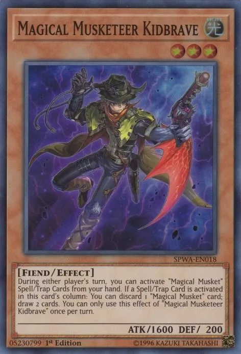 Magical Musketeer Kidbrave SPWA-EN018 Yu-Gi-Oh card from Spirit Warriors