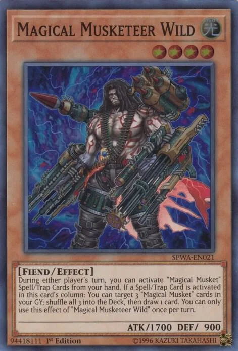 Magical Musketeer Wild SPWA-EN021 Yu-Gi-Oh card from Spirit Warriors