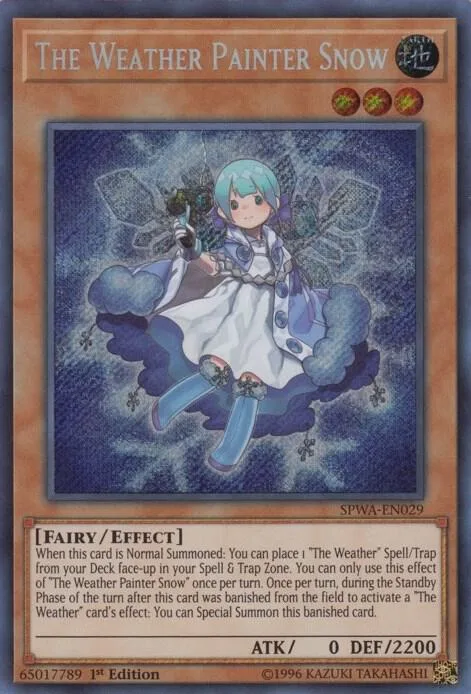 The Weather Painter Snow SPWA-EN029 Yu-Gi-Oh card from Spirit Warriors