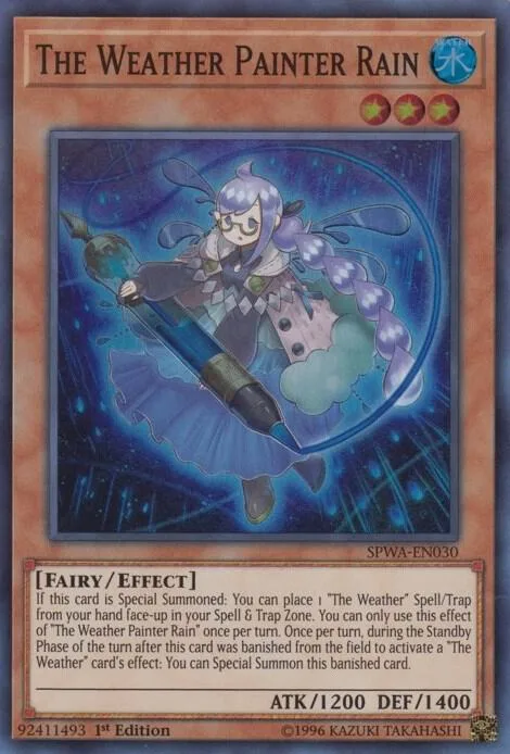 The Weather Painter Rain SPWA-EN030 Yu-Gi-Oh card from Spirit Warriors