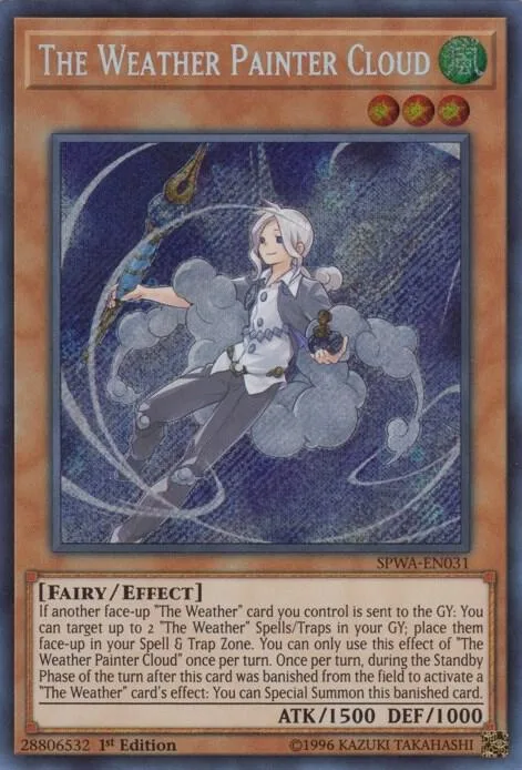The Weather Painter Cloud SPWA-EN031 Yu-Gi-Oh card from Spirit Warriors