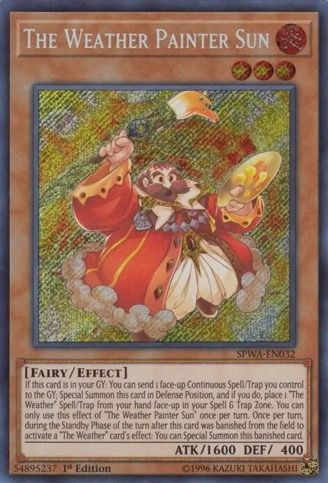 The Weather Painter Sun SPWA-EN032 Yu-Gi-Oh card from Spirit Warriors