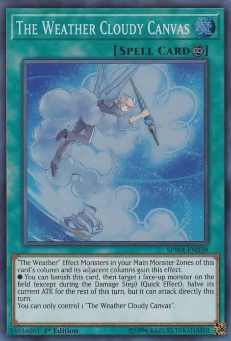 The Weather Cloudy Canvas SPWA-EN038 Yu-Gi-Oh card from Spirit Warriors