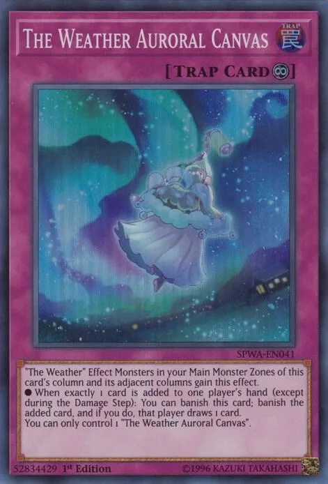 The Weather Auroral Canvas SPWA-EN041 Yu-Gi-Oh card from Spirit Warriors
