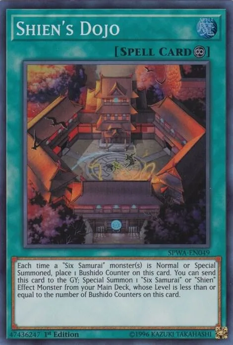 Shien's Dojo SPWA-EN049 Yu-Gi-Oh card from Spirit Warriors