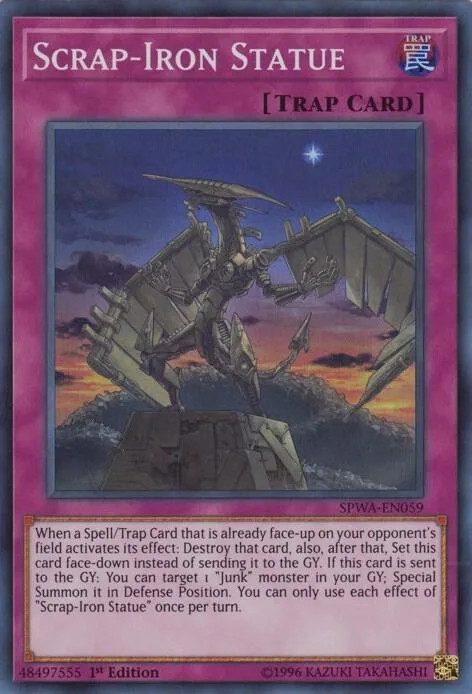 Scrap-Iron Statue SPWA-EN059 Yu-Gi-Oh card from Spirit Warriors