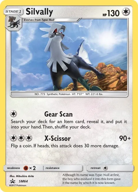 Silvally #SM64 Holofoil Pokémon card from SM Promos