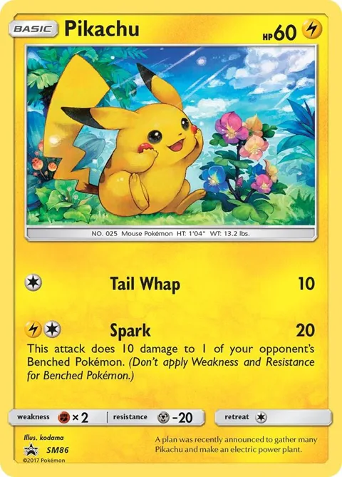 Pikachu #SM86 Holofoil Pokémon card from SM Promos