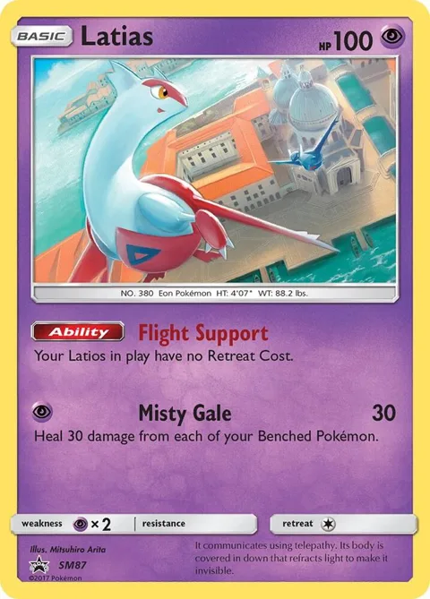 Latias #SM87 Holofoil Pokémon card from SM Promos