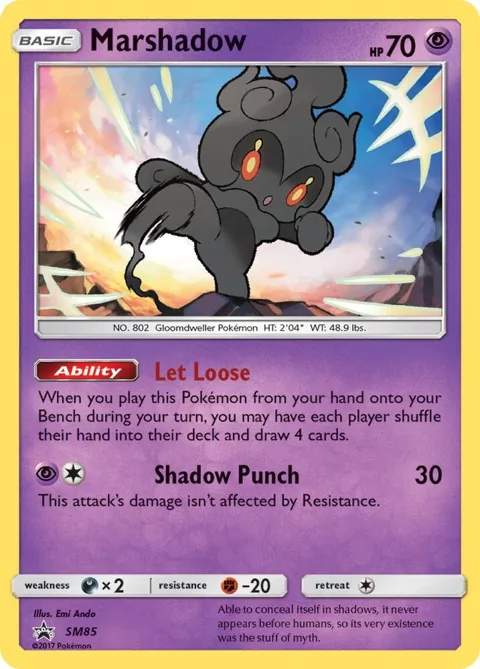 Marshadow #SM85 Holofoil Pokémon card from SM Promos