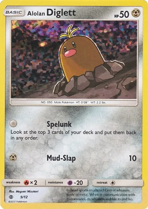 Alolan Diglett - 9/12 #009/012 Holofoil Pokémon card from McDonald's Promos 2017
