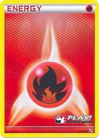 Fire Energy - 106/114 Play! Pokemon #106/114 Holofoil Pokémon card from League & Championship Cards