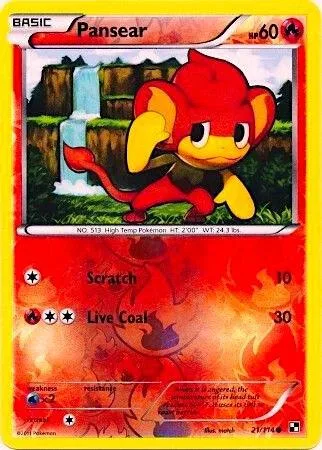 Pansear - 21/114 Energy Holo #021/114 Reverse Holofoil Pokémon card from Miscellaneous Cards & Products