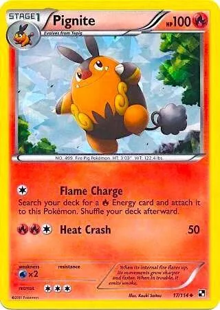 Pignite - 17/114 Cracked Ice Holo #017/114 Holofoil Pokémon card from Miscellaneous Cards & Products