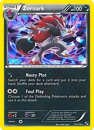 Zoroark - 71/114 Cracked Ice Holo #071/114 Holofoil Pokémon card from Blister Exclusives