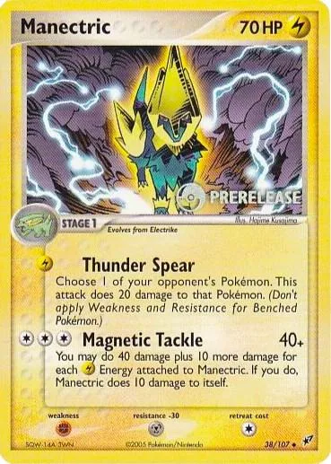Manectric - 38/107 Prerelease #38/107 Pokémon card from Nintendo Promos