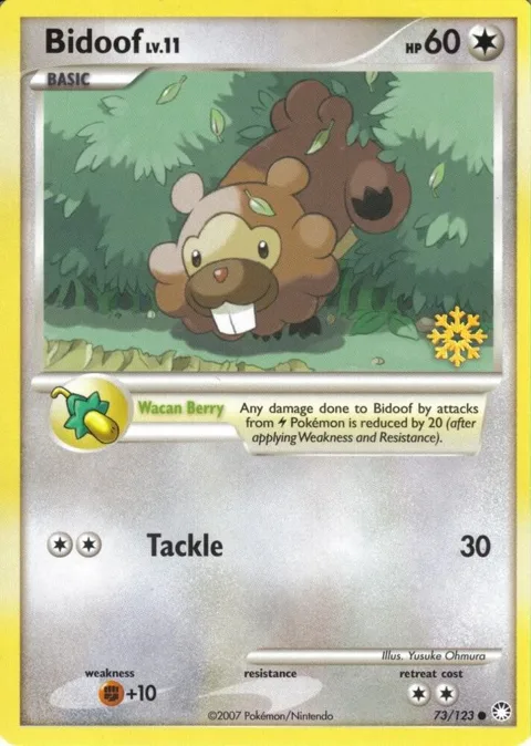Bidoof - 73/123 #073/123 Pokémon card from Countdown Calendar Promos
