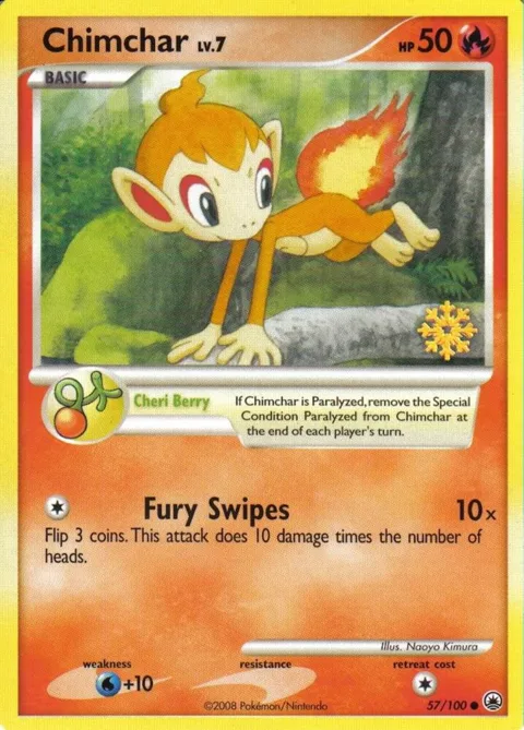 Chimchar - 57/100 #057/100 Pokémon card from Countdown Calendar Promos
