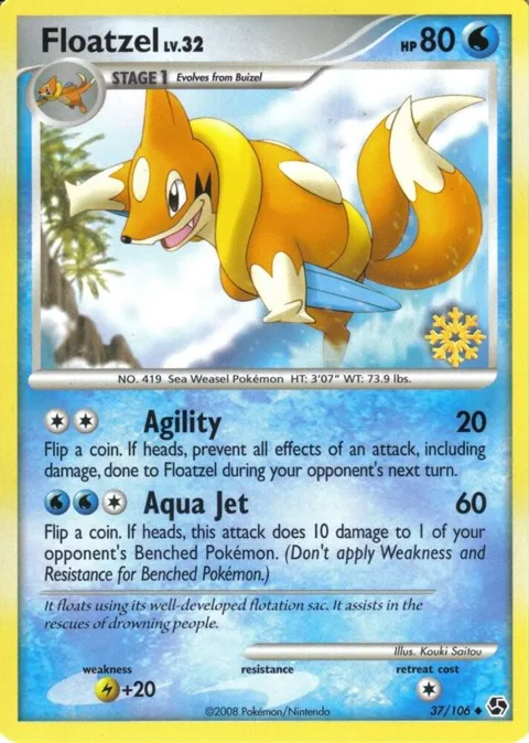 Floatzel - 37/106 #037/106 Pokémon card from Countdown Calendar Promos