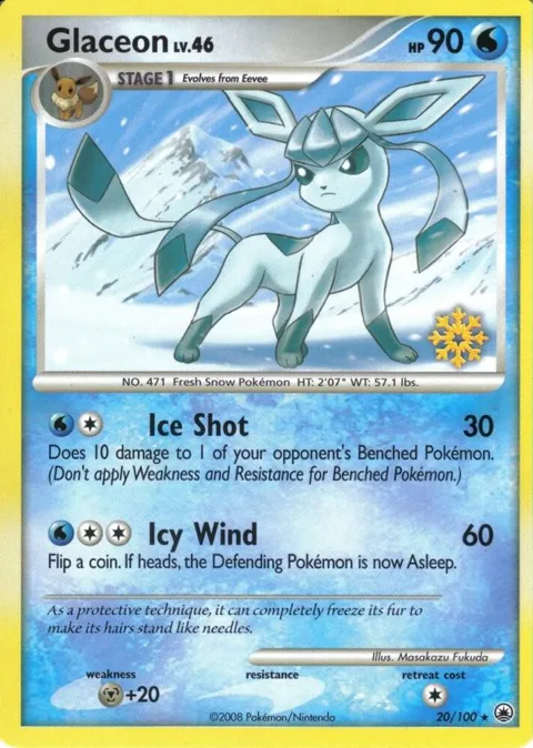 Glaceon - 20/100 #020/100 Pokémon card from Countdown Calendar Promos